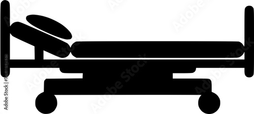 Simple Hospital Bed Silhouette Icon