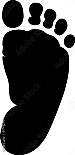 Silhouette of a Human Footprint
