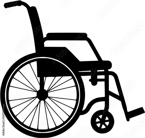 Simple Wheelchair Silhouette Illustration