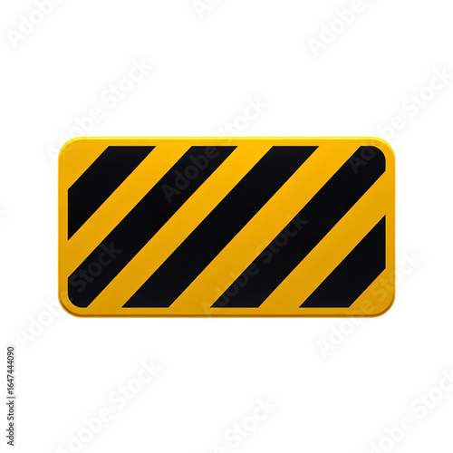 Photo of under construction sign isolated on transparent background