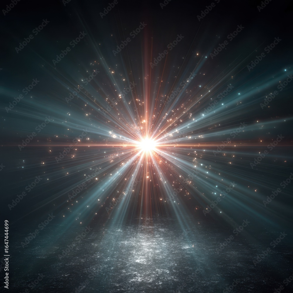 Obraz premium Bright Light Burst with Glowing Particles and Radiant Effects