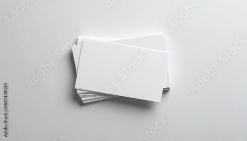 Stack of business cards minimalist style blank surface clean presentation professional mockup high quality professional