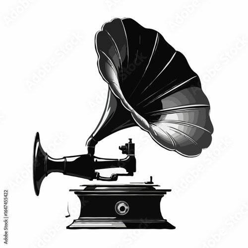gramophone isolated on white background