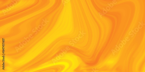 Golden, liquid fire swirls in a bright, abstract wave background, an illustration of textured orange and yellow satin