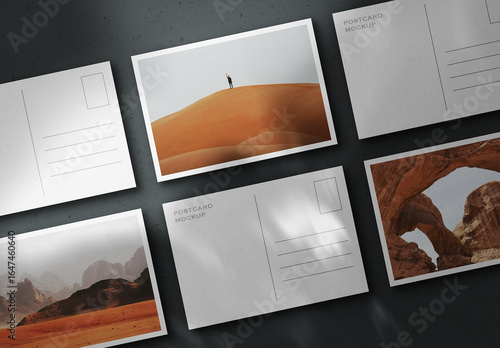 Lined Postcards Mockup