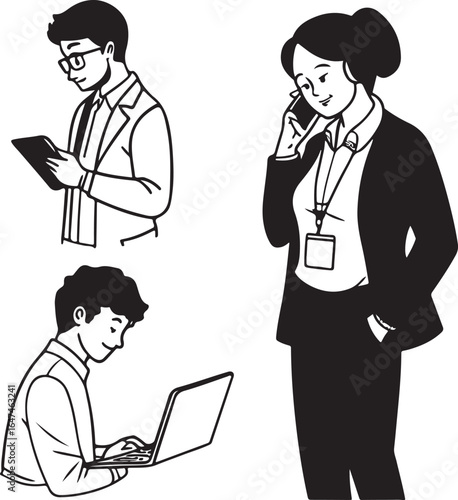 Colorful vector illustration of a teacher guiding a student while reading a book, ideal for education