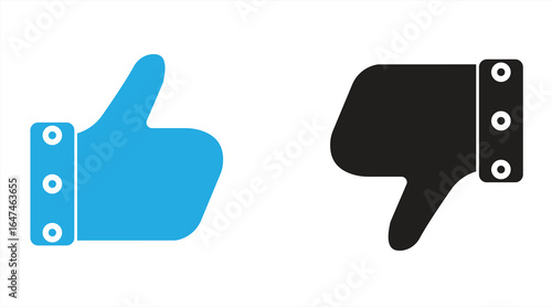 Like and Dislike icon, vector