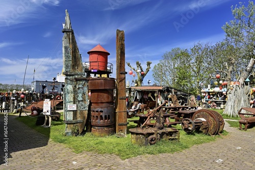 Items fished out of the sea by beachcombers, Maritime and Beachcomber Museum Flora, the world's largest museum of flotsam and jetsam, De Koog, Holland, Netherlands