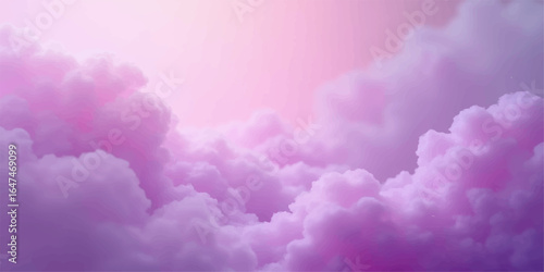 White, fluffy cumulus clouds drift through a brilliant blue sky on a sunny summer day