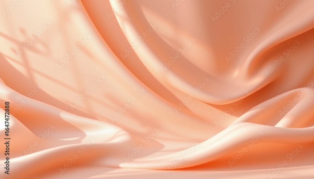 Fototapeta premium peach & cream theme with soft peach with warm cream, subtle wave like blend, light reflections, center focused gradient, luxurious yet calm