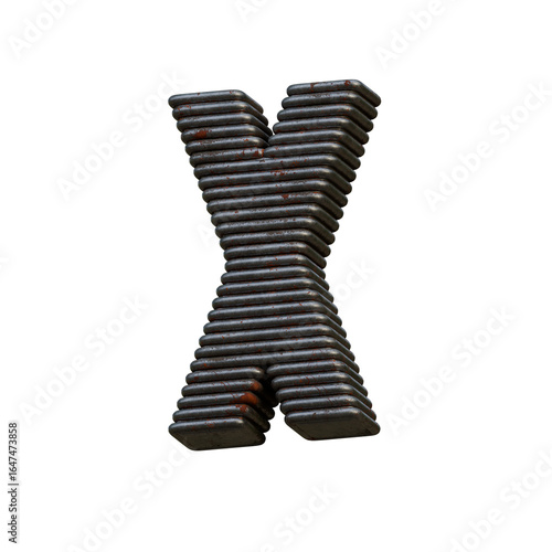 Rusty Wire 3D Alphabet or PNG Letters