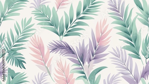 Pastel Palms in Bloom: A Gentle Summer Dreamscape