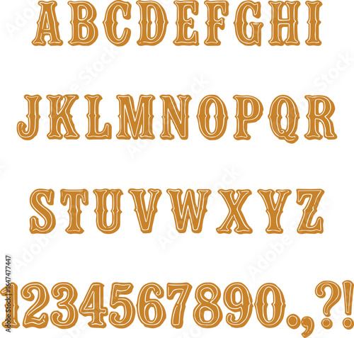 Wild Western Alphabet Lettering ABC Cowboy Text Font
