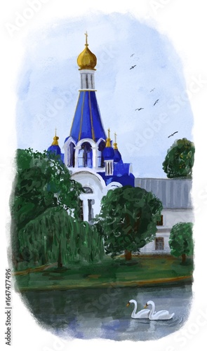 Temple by the lake