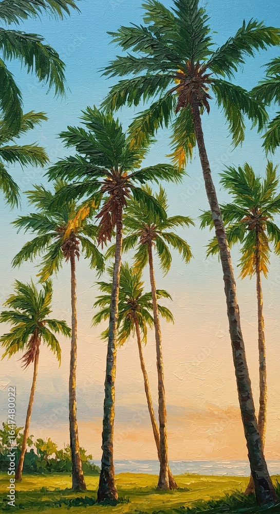 Obraz premium palm trees on the beach