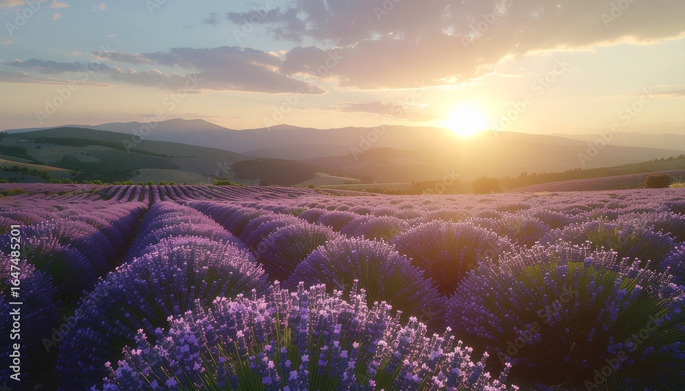 Fototapeta premium Sunset Over Lavender Hills