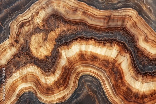 Detailed walnut wood core texture with rich veins for seamless tile patterns