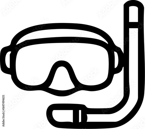 Snorkel Mask and Tube Icon.