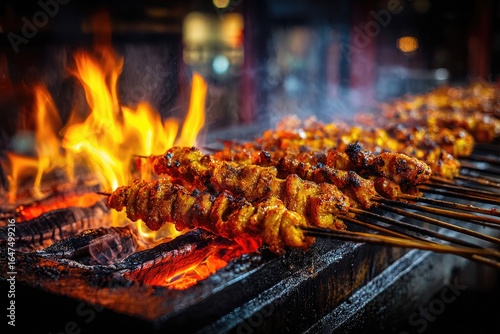 Wallpaper Mural Grilled chicken skewers over hot coals (3) Torontodigital.ca