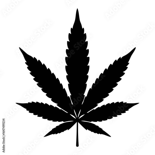 Explore black cannabis leaf vector art for medical marijuana and hemp design elements and graphics