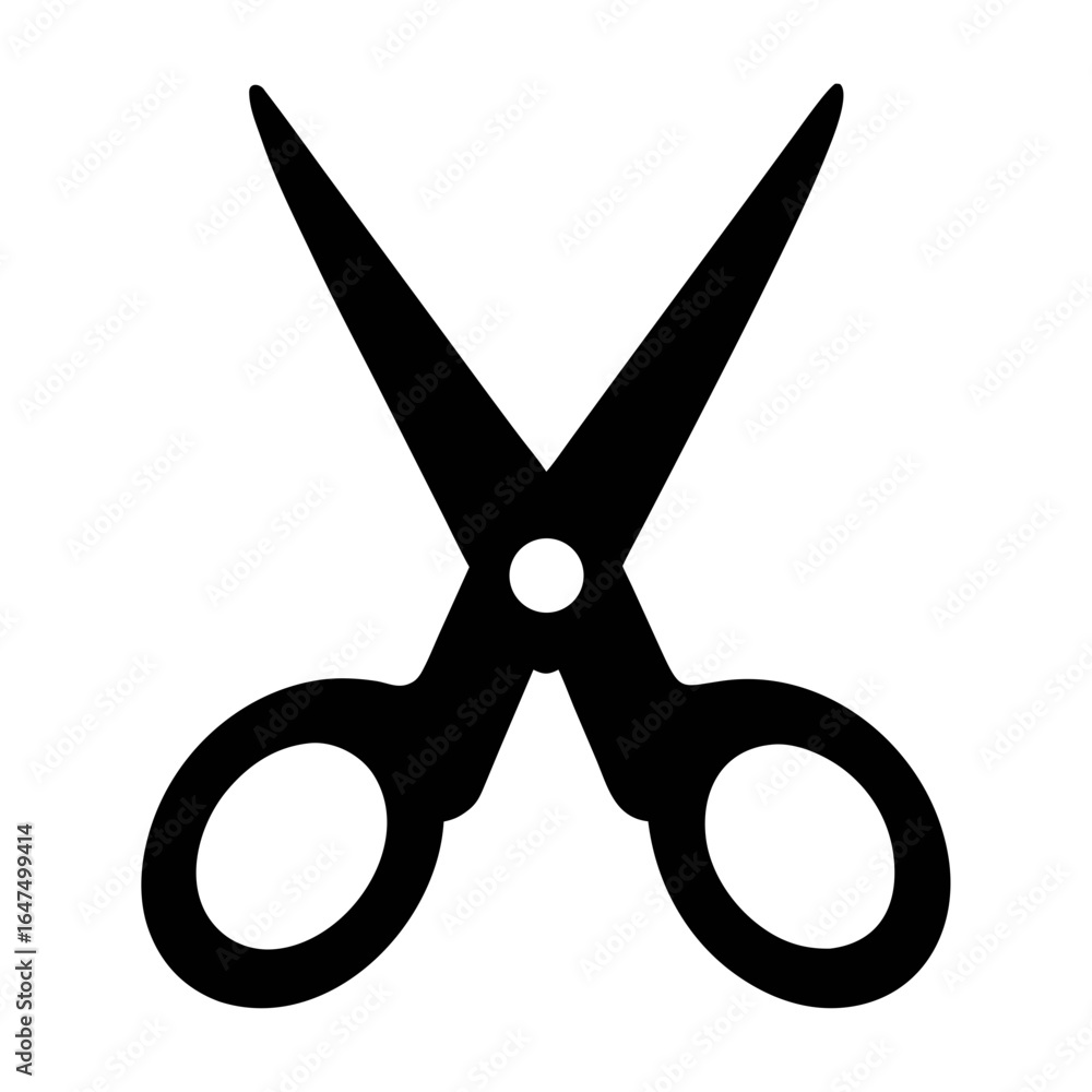 Black scissors cutting tool vector illustration for crafting diy projects and design elements Black scissors cutting tool vector illustration for crafting diy projects and design elements