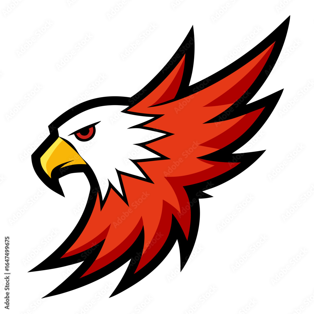 Obraz premium eagle with red wings