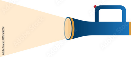 Illustration of a Flashlight WIth Light Beam