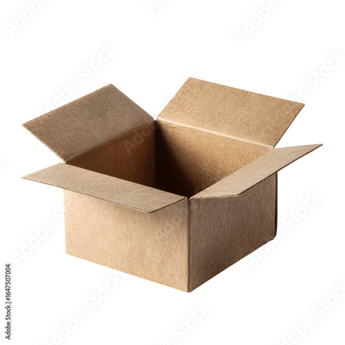 Empty Wooden Cardboard Box Isolated