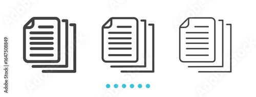 file copy cart Icon. Thin line icon vector
