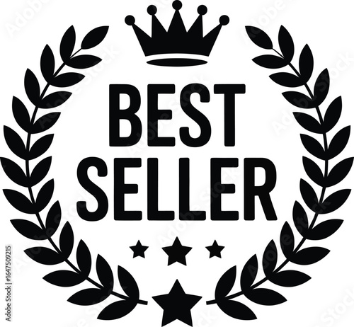 Best seller crown laurel wreath stars award winner top quality choice product success achievement symbol icon 100 silhouette
