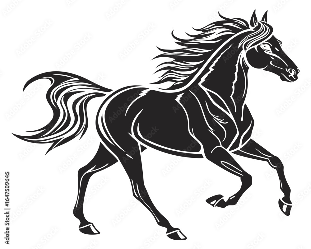 Obraz premium horse silhouette vector