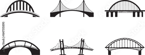 Bridge Designs and Icons in Black and White