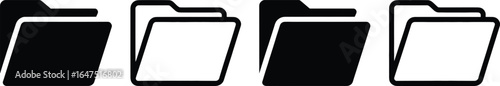 Folder icon file document directory archive storage data management system information organization 100 chars silhouette