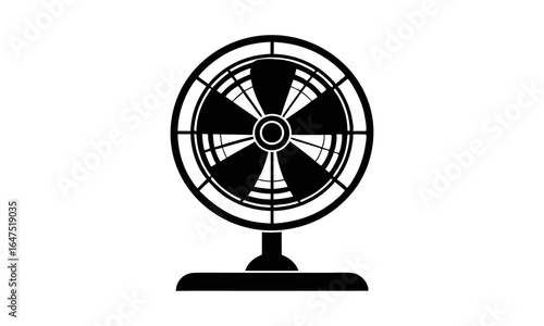 Download Electric Fan Silhouette  Vector Illustration Eps File For Design.