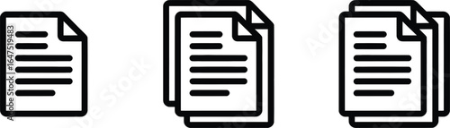 Document file paper page icon symbol sign note information data sheet record copy form text 100 char silhouette