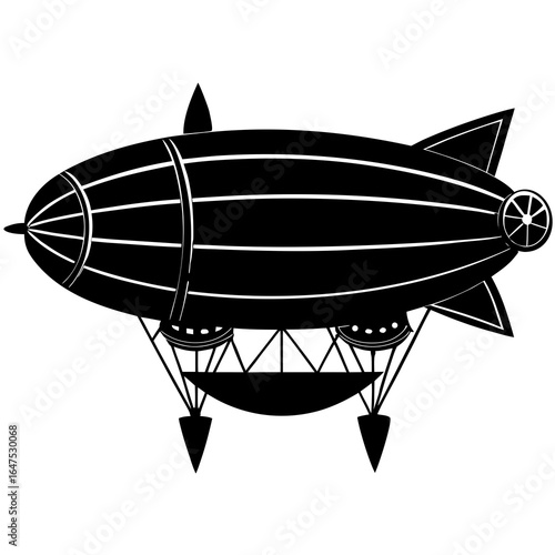 vector illustration of an air ship