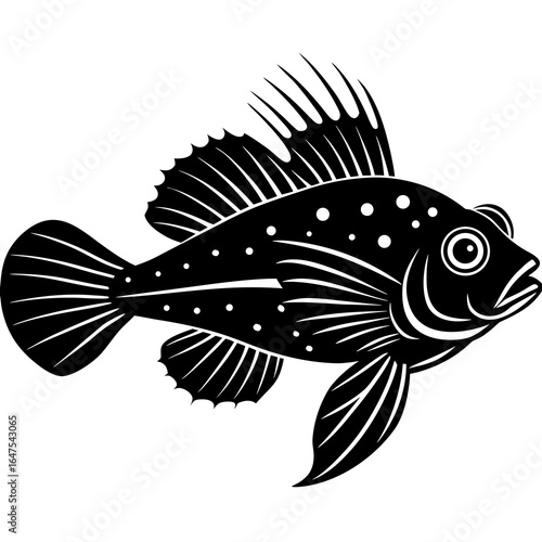  animal blenny silhouette black