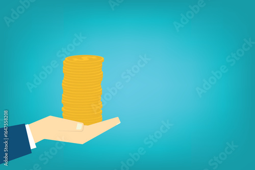 Hand holding money	