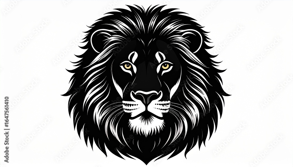 Obraz premium Macro Animal Head & Shell Silhouette Vector Collection