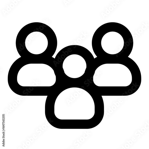 Three Black Person Icons
