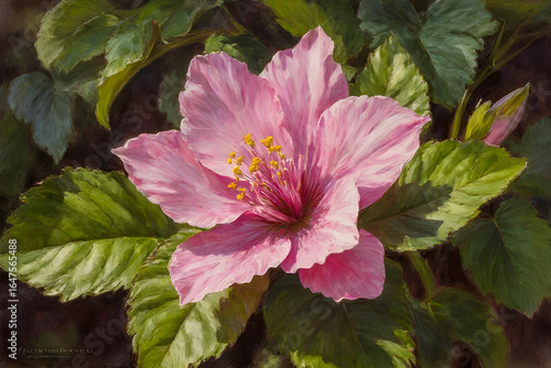 pink and white flower