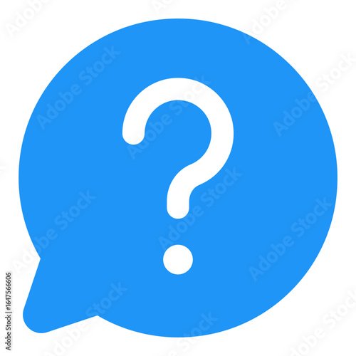 Question Mark Icon in Rounded Speech Bubble