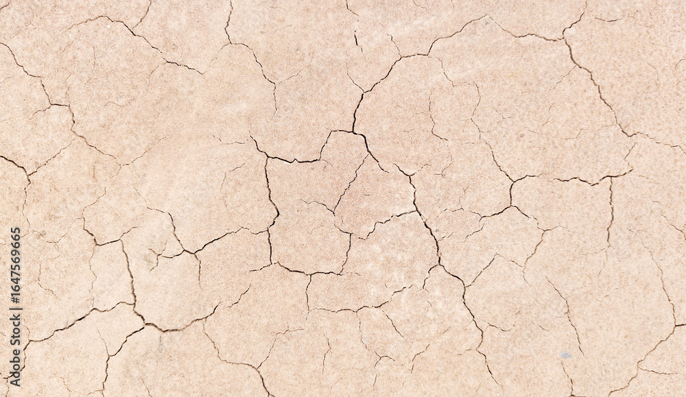Fototapeta premium The ground has cracks in the top view for the background
