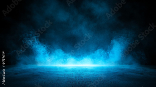 Blue Smoke with Glowing Light Effect