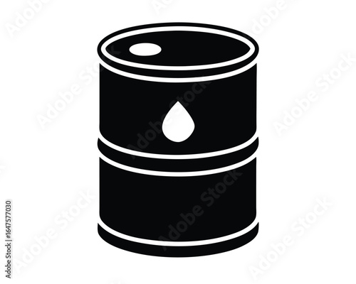 Crude Oil White Icon Barrel Depicts Industry Power  