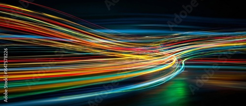 다이나믹한 빛의 궤적과 모션 블러 효과