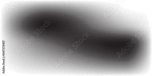 Grunge halftone gradient background. Faded grit noise texture. White and black sand wallpaper. Retro pixelated backdrop. Anime or manga style comic overlay. Vector graphic design textured template