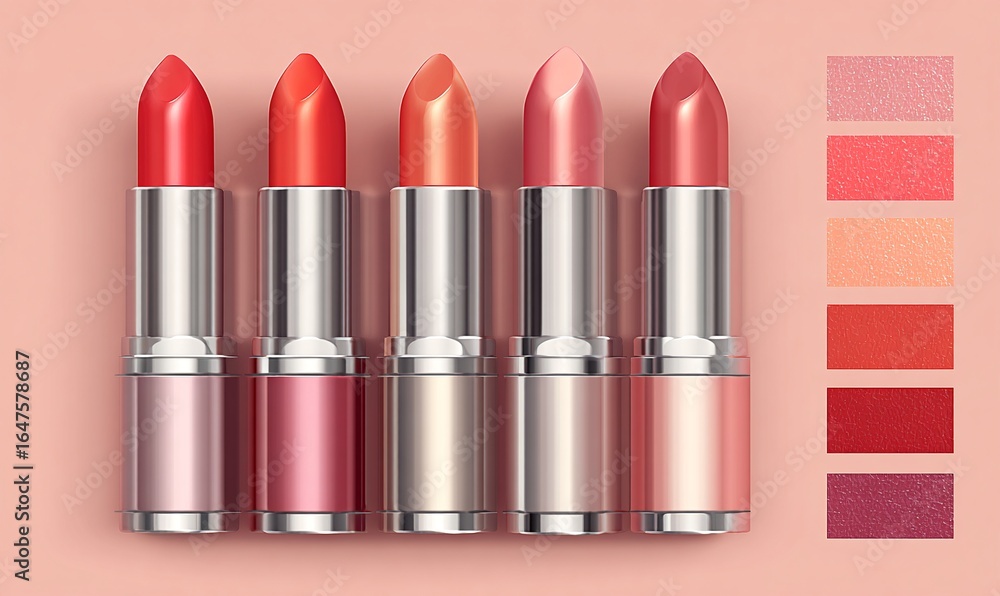 Fototapeta premium COMBINAZIONE DI ROSSETTI: GAMMA DI COLORI E TEXTURE