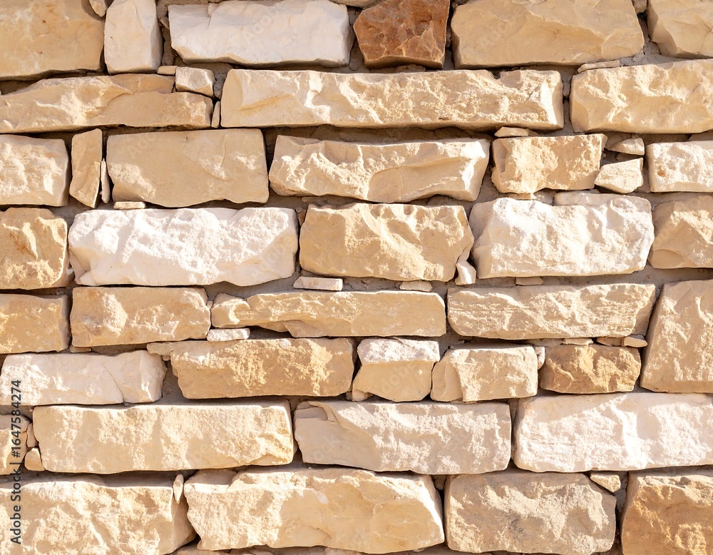Obraz premium Beige stone wall texture