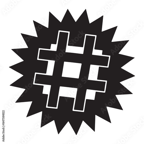 Hashtag Icon, a Universal Symbol for Organization, Tagging, and Categorization, for Business, Marketing, and Digital Strategy